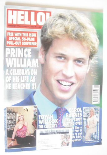 <!--2003-06-24-->Hello! magazine - Prince William cover (24 June 2003 - Iss