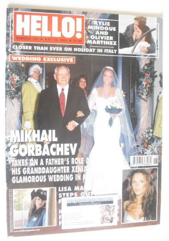Hello! magazine - Mikhail Gorbachev and Xenia cover (13 May 2003 - Issue 764)