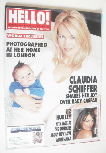 <!--2003-05-06-->Hello! magazine - Claudia Schiffer and baby Caspar cover (