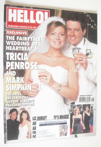 Hello! magazine - Tricia Penrose wedding cover (29 April 2003 - Issue 762)