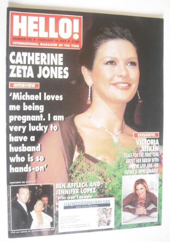 Hello! magazine - Catherine Zeta Jones cover (18 February 2003 - Issue 752)