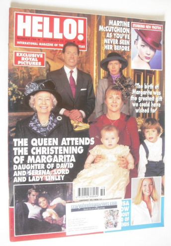 Hello! magazine - Margarita Armstrong-Jones Christening cover (17 December 2002 - Issue 744)