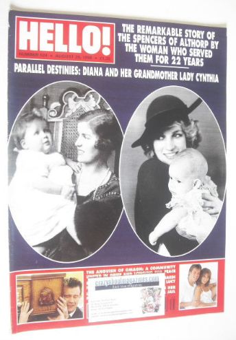 Hello! magazine - Princess Diana and Lady Cynthia Spencer cover (29 August 1998 - Issue 524)