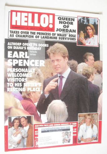 Hello! magazine - Earl Spencer cover (11 July 1998 - Issue 517)