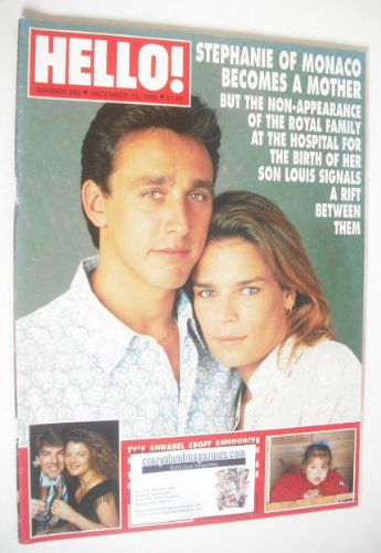 Hello! magazine - Princess Stephanie and Daniel Ducruet cover (12 December 1992 - Issue 232)