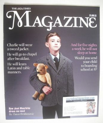 The Times magazine - Boarding School At Eight cover (31 August 2013)