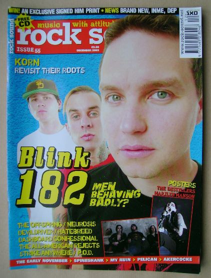 Rock Sound magazine - Blink-182 cover cover (December 2003)