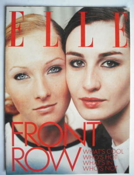 British Elle supplement - Maggie Rizer and Erin O'Connor cover - Front Row 1999