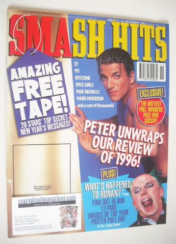Smash Hits magazine - Peter Andre cover (18-31 December 1996)