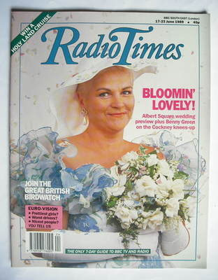 <!--1989-06-17-->Radio Times magazine - Pam St Clement cover (17-23 June 19
