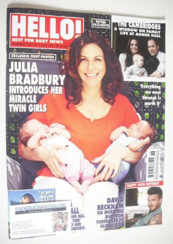 Hello! magazine - Julia Bradbury cover (4 May 2015 - Issue 1377)