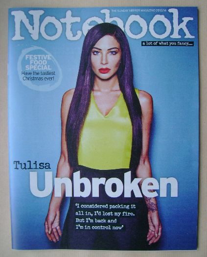 <!--2014-12-07-->Notebook magazine - Tulisa Contostavlos cover (7 December 
