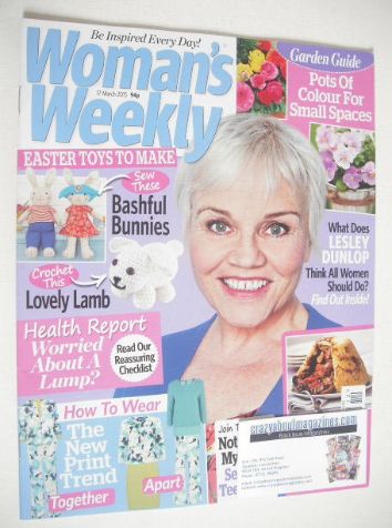 Woman's Weekly magazine (17 March 2015 - Lesley Dunlop cover)