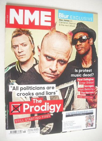 NME magazine - The Prodigy cover (2 May 2015)