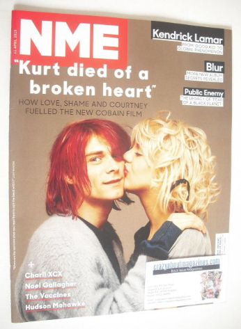 NME magazine - Kurt Cobain and Courtney Love cover (11 April 2015)