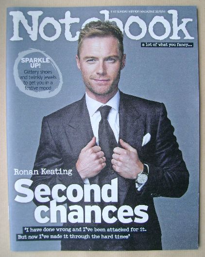 Notebook magazine - Ronan Keating cover (30 November 2014)