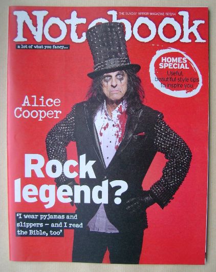 Notebook magazine - Alice Cooper cover (19 October 2014)