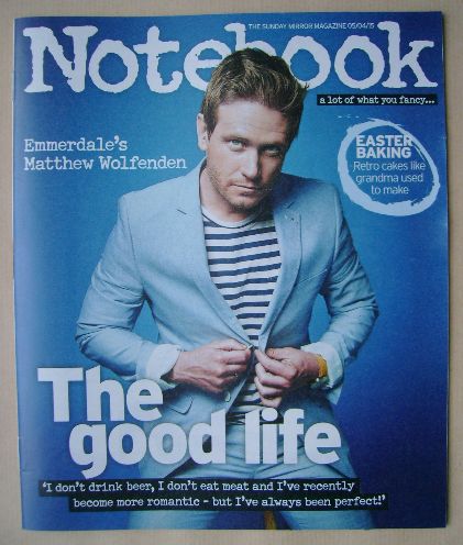 Notebook magazine - Matthew Wolfenden cover (5 April 2015)