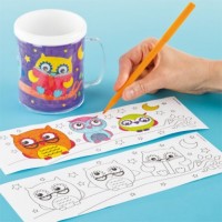 3 Little Owls Colour-in Mugs from Baker Ross