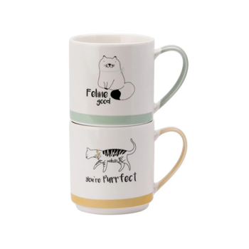 The Playful Pets Stacking Mugs are also from The English Tableware Company