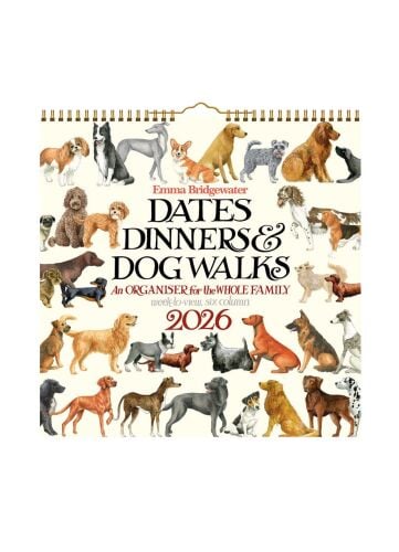 Emma Bridgewater has a Dates, Dinners & Dog Walks Family Organiser 2026 Emma Bridgewater has a Dates, Dinners & Dog Walks Family Organiser 2026