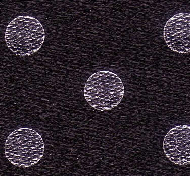 25mm Black Spotty Ribbon with Silver Spots 12788-2