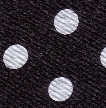 25mm Spotty Ribbon Black with White 12251-10