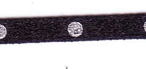 3mm Spotty Ribbon Black & Silver 12530-9