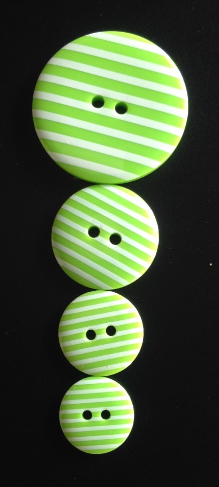 Buttons - Striped Lime Green 441 P1725