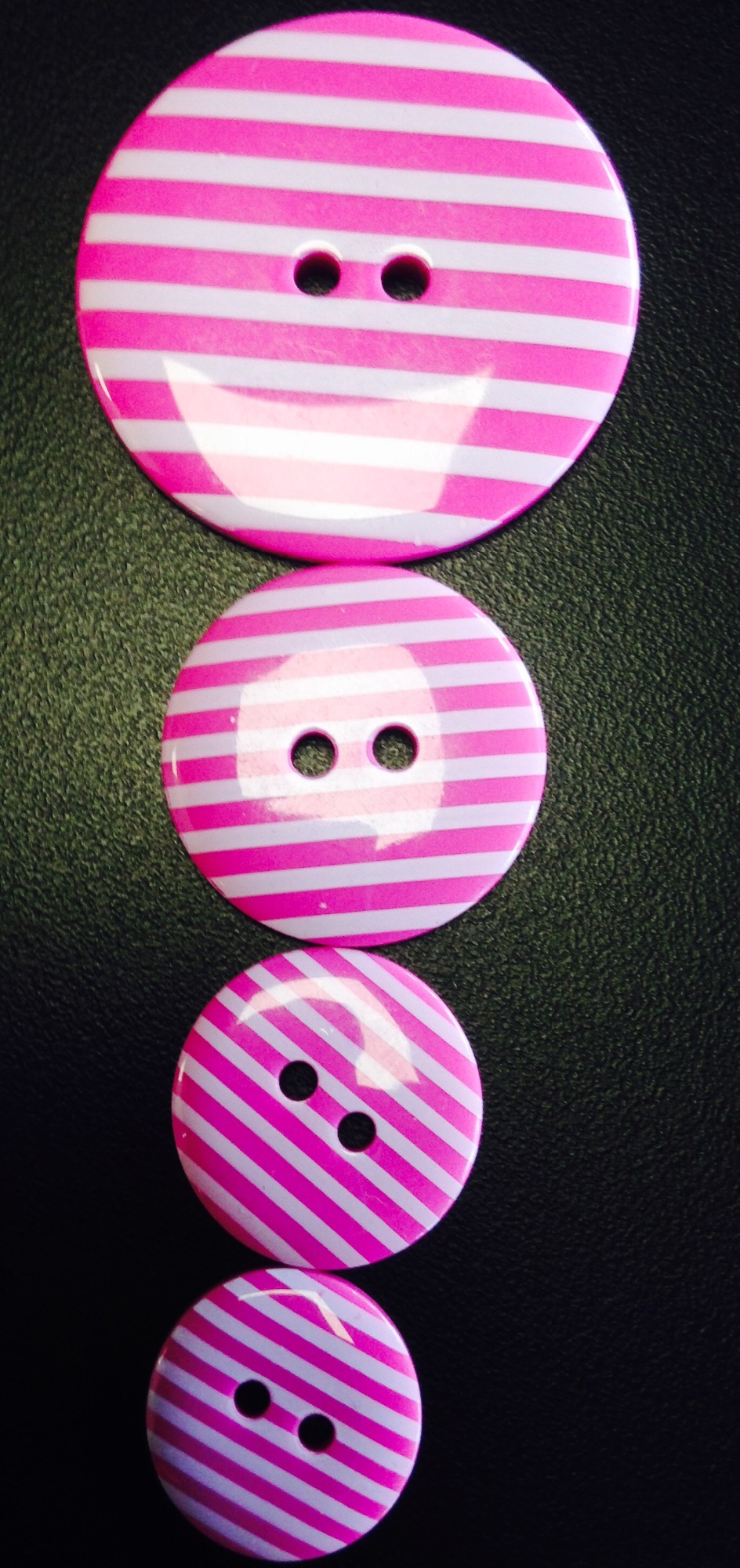 Buttons - Striped Hot Pink 227 P1725