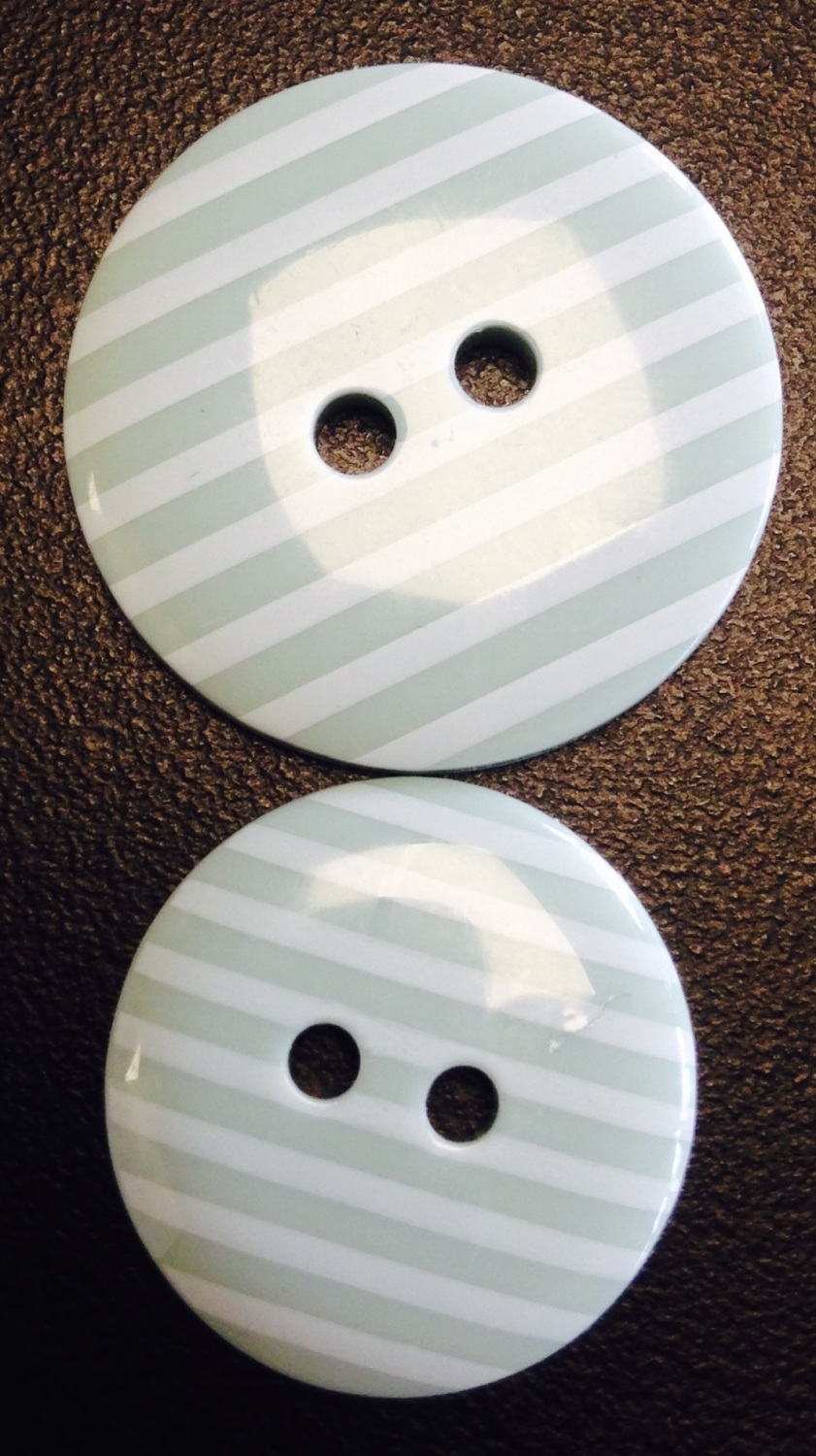 Buttons - Striped Mint Green 440 P1725