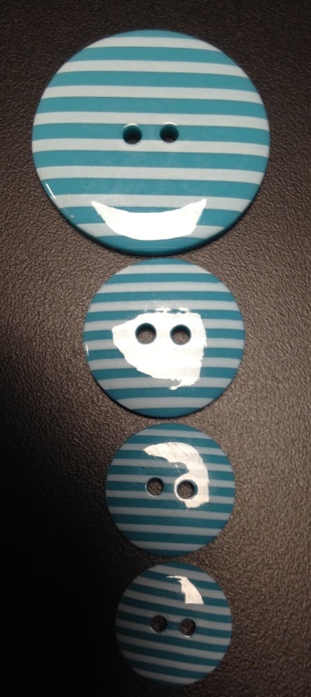Buttons - Striped Turquoise 544 P1725