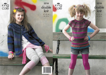 3218 Knitting Pattern - Girl's Double Knit (Riot)*