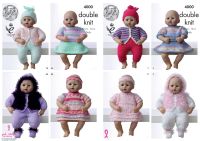 4000 Knitting Pattern - Dolls Clothes