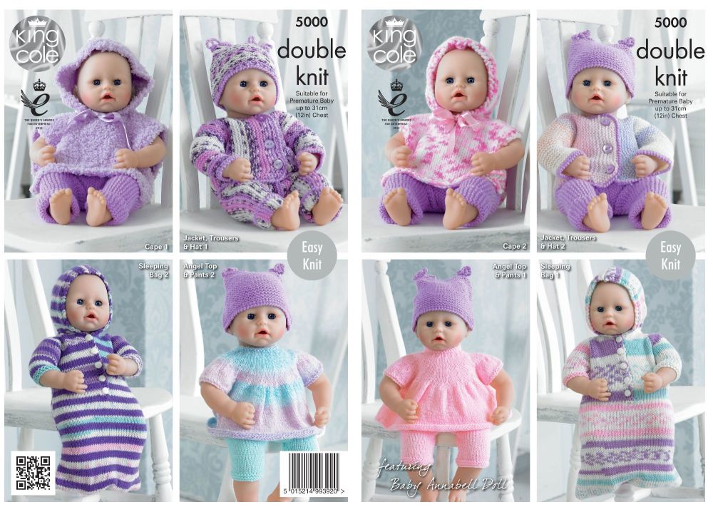 5000 Knitting Pattern - Dolls Clothes