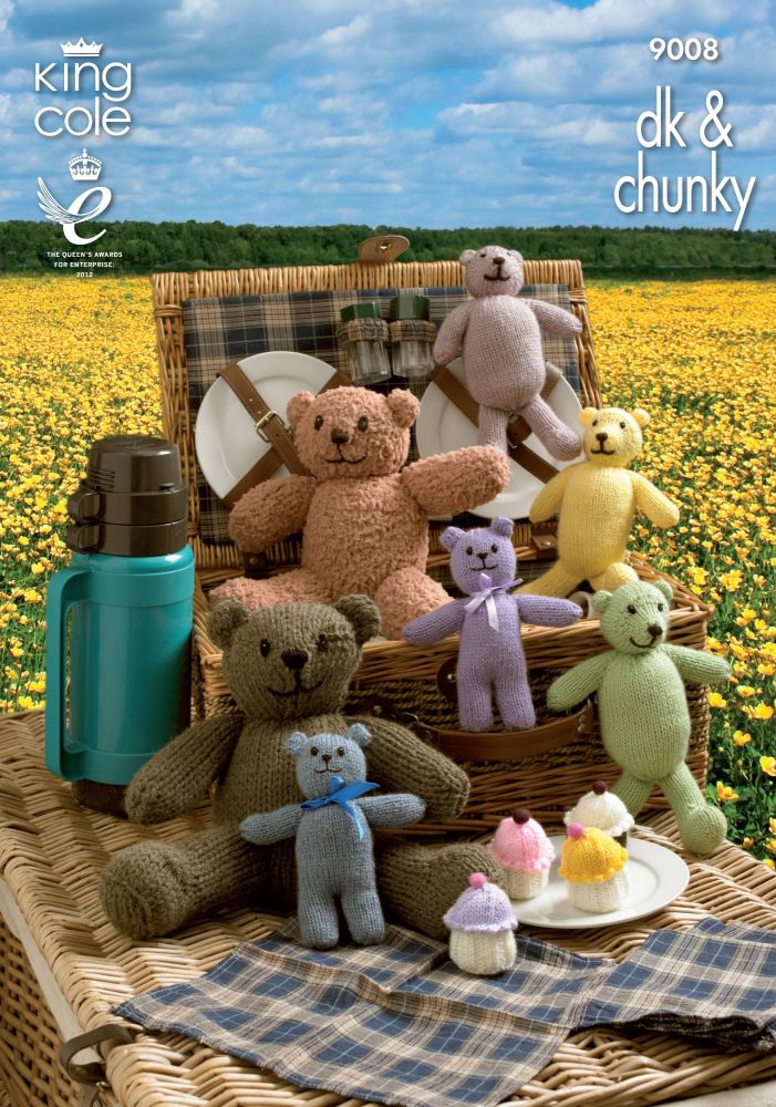9008 Knitting Pattern DK & Chunky (Teddy Bears' Picnic)*