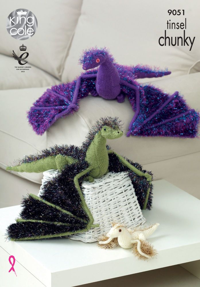 9051 Knitting Pattern - Dragon 
