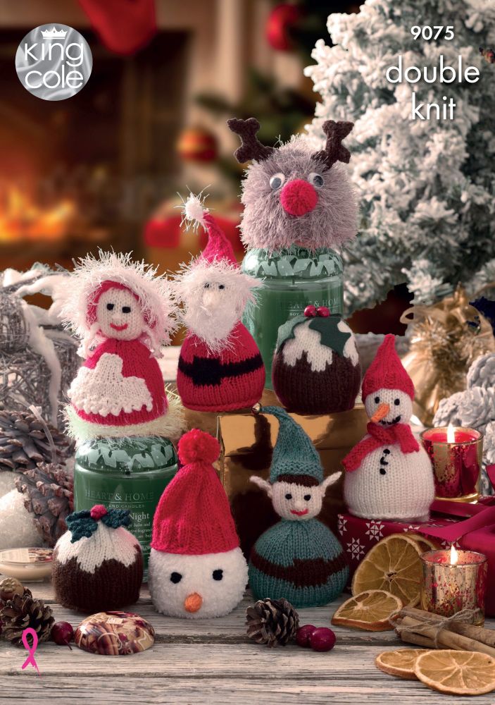 9075 Knitting Pattern DK - Christmas Candy Cosies