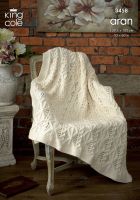 3458 Aran Knitting Pattern - Throw