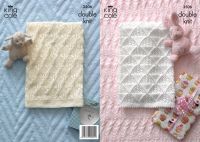 3506 Knitting Pattern DK - Babies Blankets