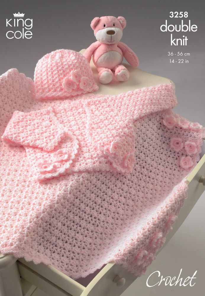 3258 Crochet Pattern DK - Babies 14 - 22"