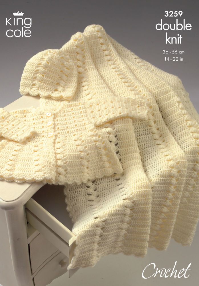 3259 Crochet Pattern DK - Babies 14 - 22"