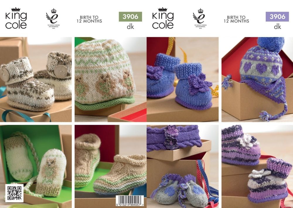 3906 Knitting Pattern DK - Birth to 12 Months, Baby Accessories
