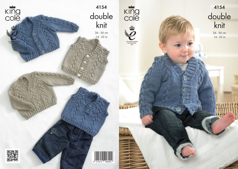 4154 Knitting Pattern - 14 - 22" Babies DK