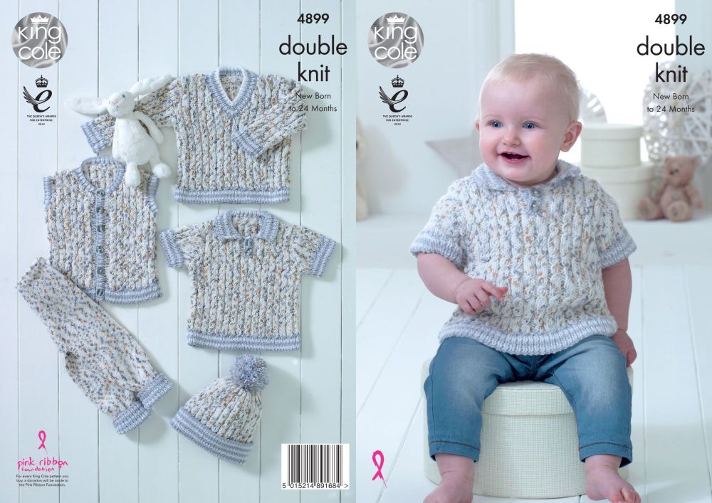 4899 Knitting Pattern - 14 - 22" Babies Double Knit*