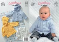 3133 Knitting Pattern - Aran (Baby) 3 - 24 Months