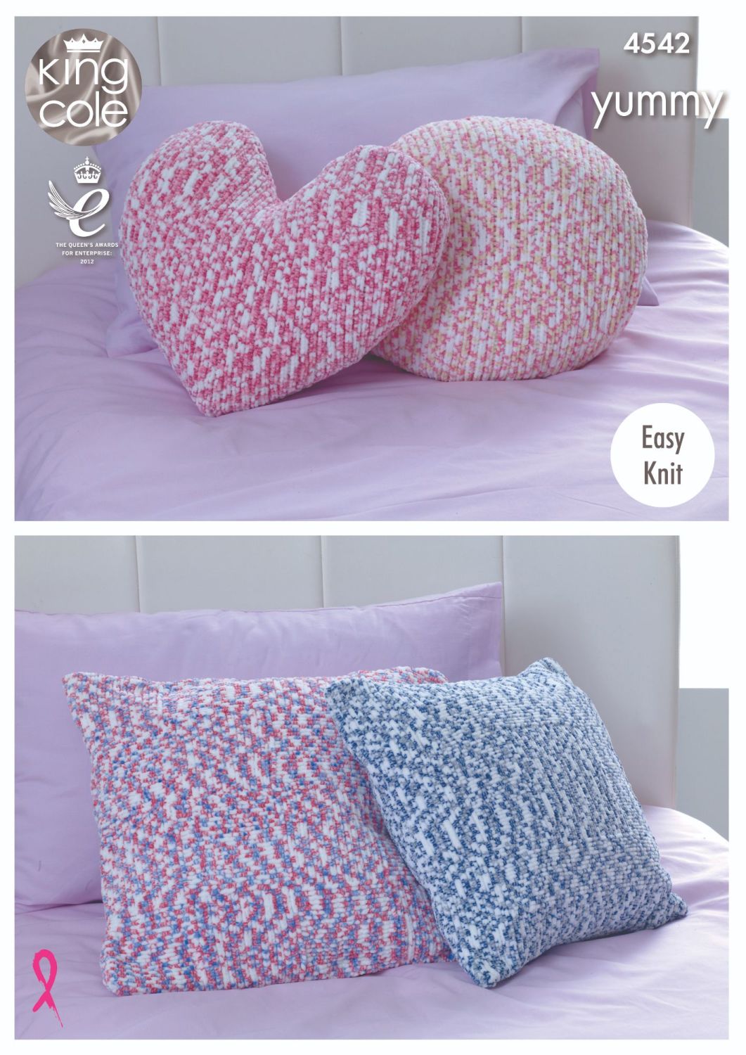 4542 Knitting Pattern - Cushions (Easy Knit)