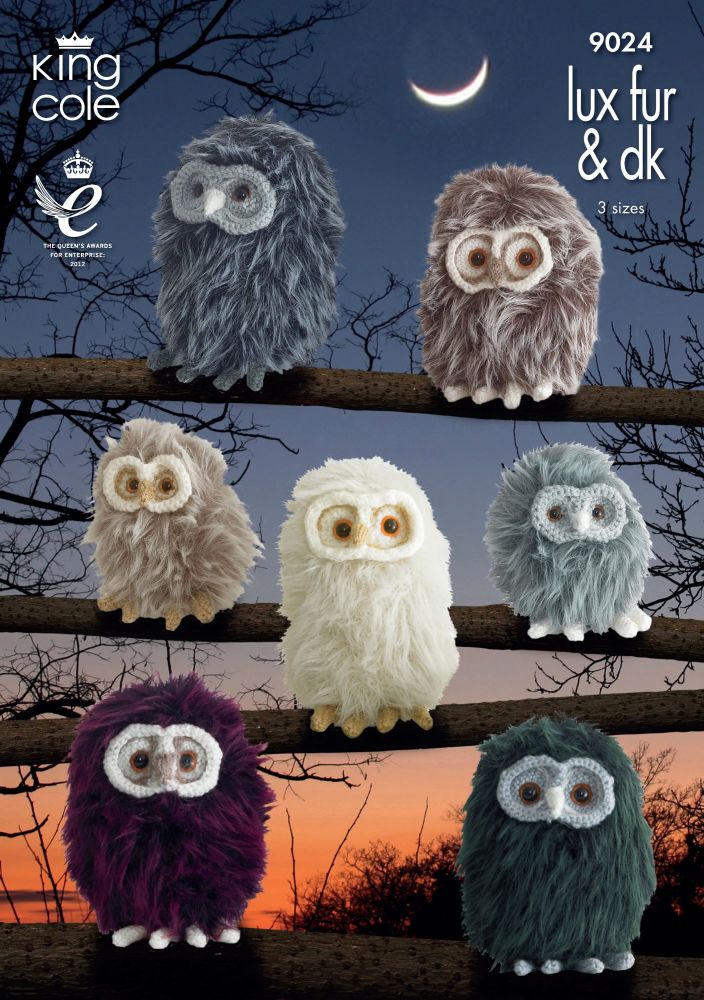 9024 Knitting Pattern - Luxe Fur & DK Owls*
