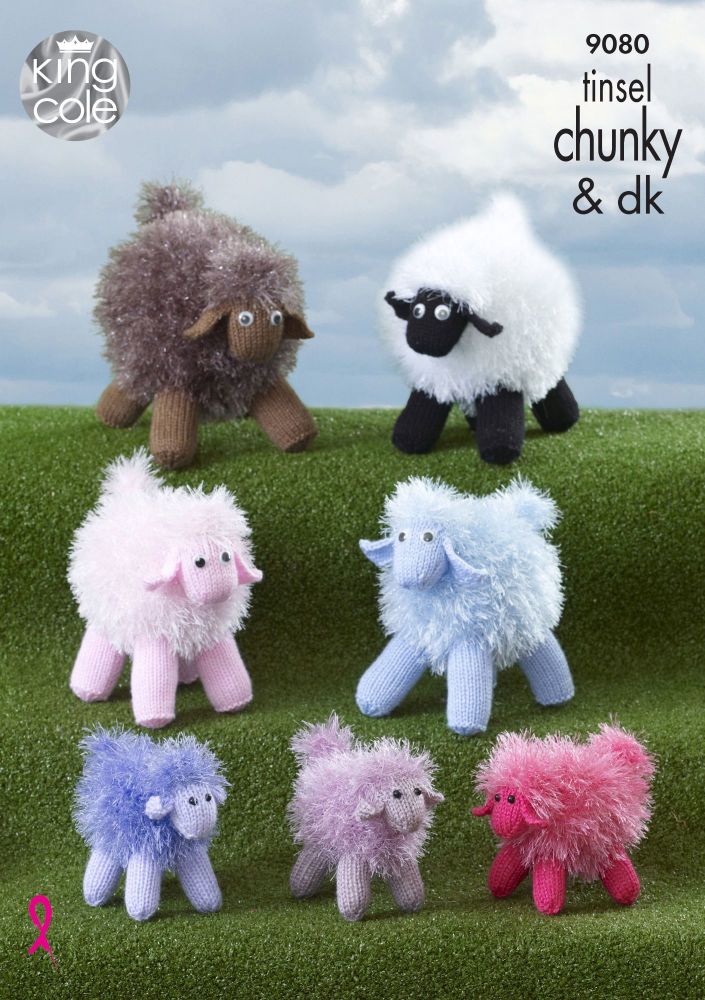 9080 Knitting Pattern - Tinsel Sheep