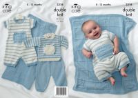3318 Knitting Pattern - Double Knit (0 - 12 months)
